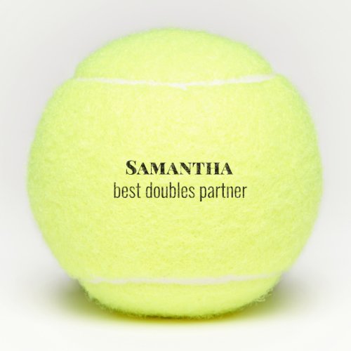 Tennis Doubles Partner Name Tennis Balls Gift