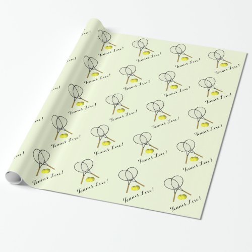 Tennis Doubles Tennis Love Wrapping Paper