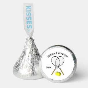 Tennis Doubles Text and Date Hershey®'s Kisses®