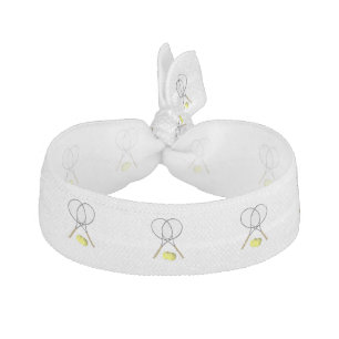Tennis Doubles White Elastic Hair Tie