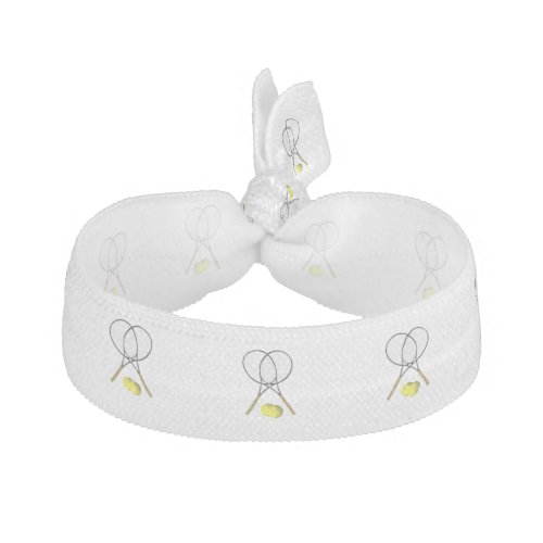 Tennis Doubles White Elastic Hair Tie