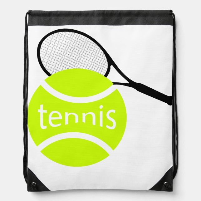 Tennis Drawstring Bag (Front)