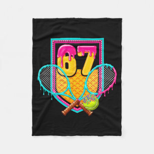 Tennis Drip Number 67 Tennis Player Fleece Blanket