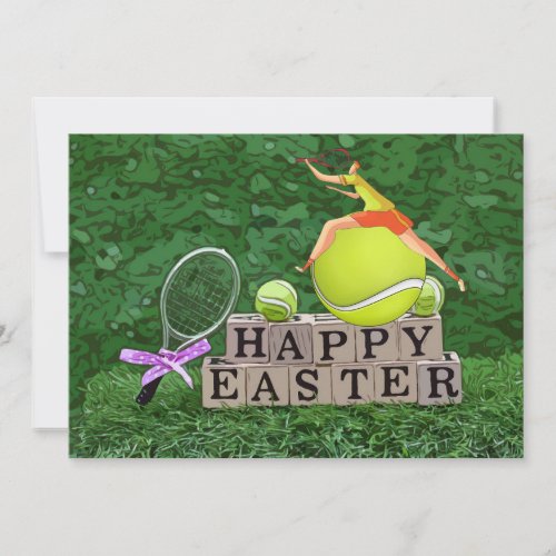 Tennis Easter Holiday eggs with ball and racket   