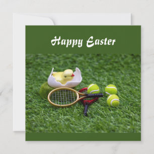 Tennis Easter holiday with racket and balls
