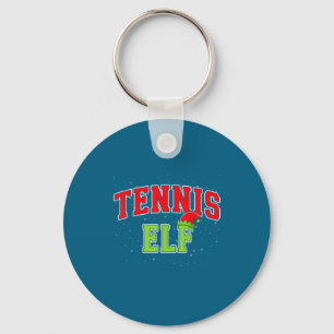 Tennis Elf Christmas Family Matching Group Xmas  Keychain