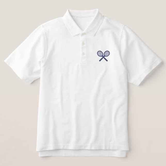 Tennis Embroidered Polo Shirt (Design Front)