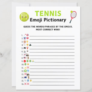 Tennis Emoji Pictionary Game