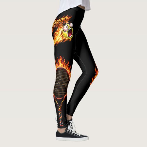 Tennis En Fuego - A Team Platypus design. Leggings