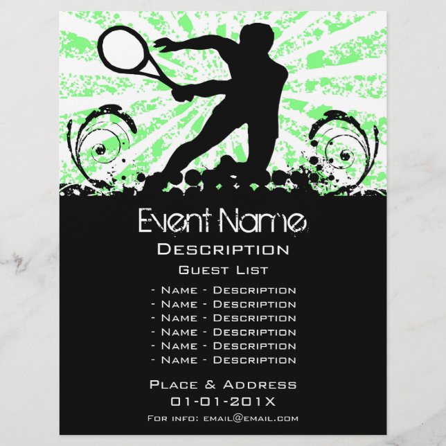 Tennis Event Promotion Flyer (Front)