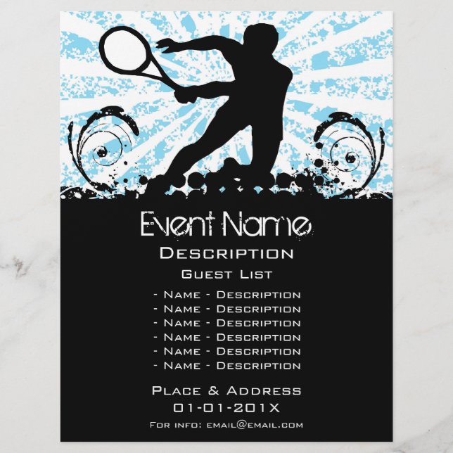 Tennis Event Promotion Flyer (Front)