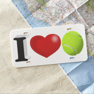 Tennis Fan License Plate