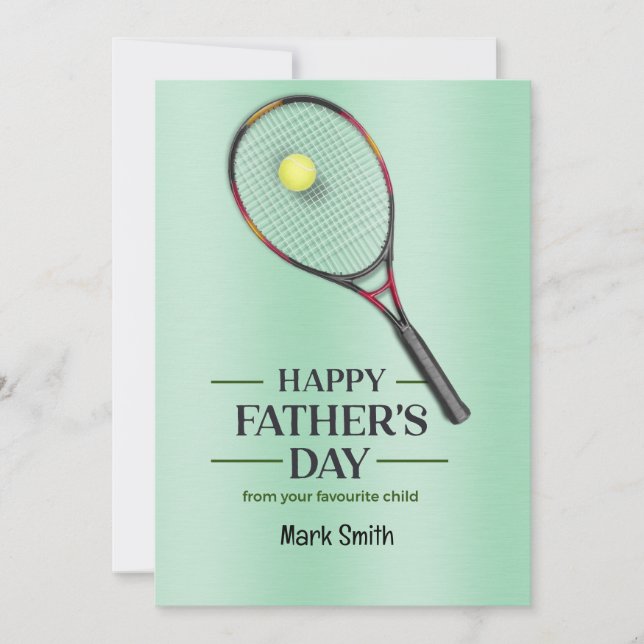 Tennis Father's Day Holiday Card (Front)
