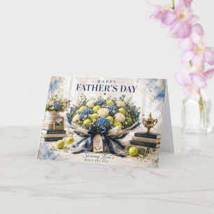 Tennis Father's Day with ball and racket Card