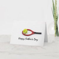 Tennis  Father's Day with ball and racket on white