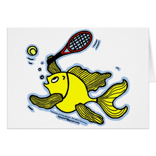 Tennis Fish, Fish Playing Tennis (Front Horizontal)