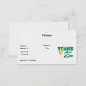 tennis for life text design business card (Front/Back)