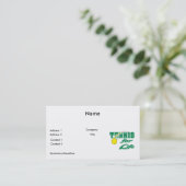 tennis for life text design business card (Standing Front)