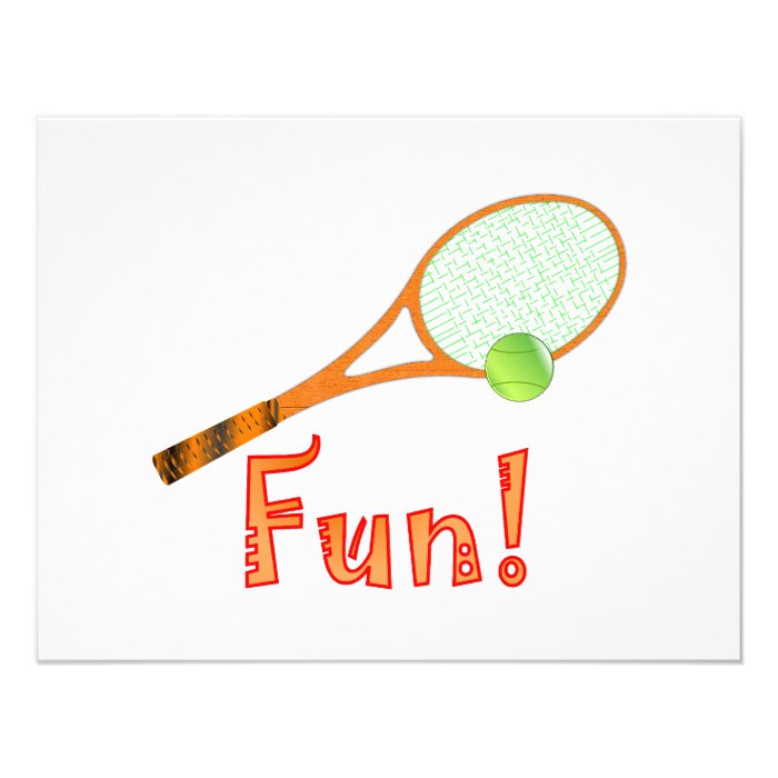 Tennis Fun Personalized Announcement