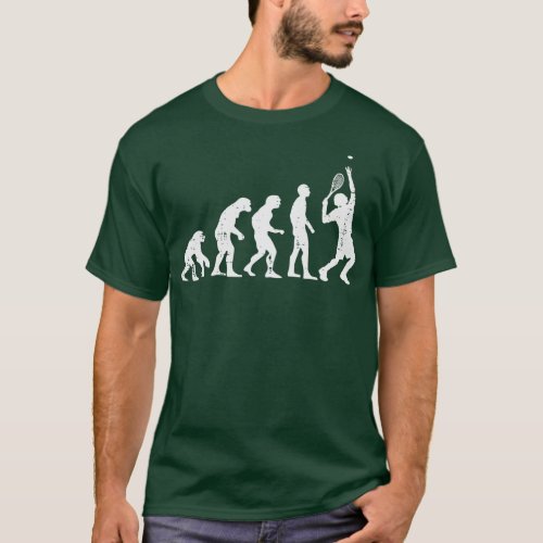 Tennis Funny Evolution Coach Player Men Women Kids T_Shirt