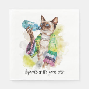 Tennis Funny Saying for Cat Lovers Napkins
