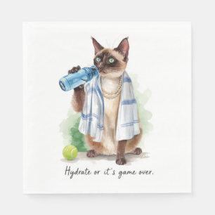 Tennis Funny Saying for Cat Lovers Napkins