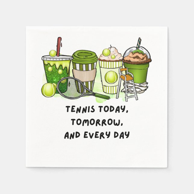Tennis Funny Saying for Player Party tennis themed Napkins (Front)