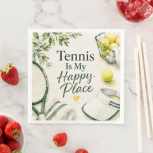 Tennis Funny Saying for Player Party tennis themed Paper Dinner Napkins