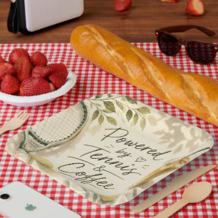 Tennis Funny Saying for Player Party tennis themed Paper Plates
