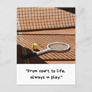 Tennis funny Saying Quotes Slogan for Player Postcard
