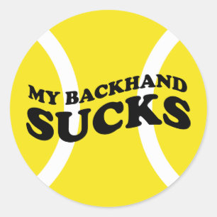 Tennis Funny Sticker - with humorous slogan joke