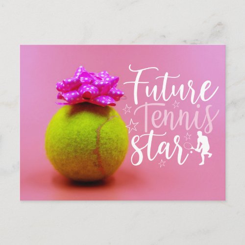 Tennis Future Star for Baby Shower invitation  Postcard