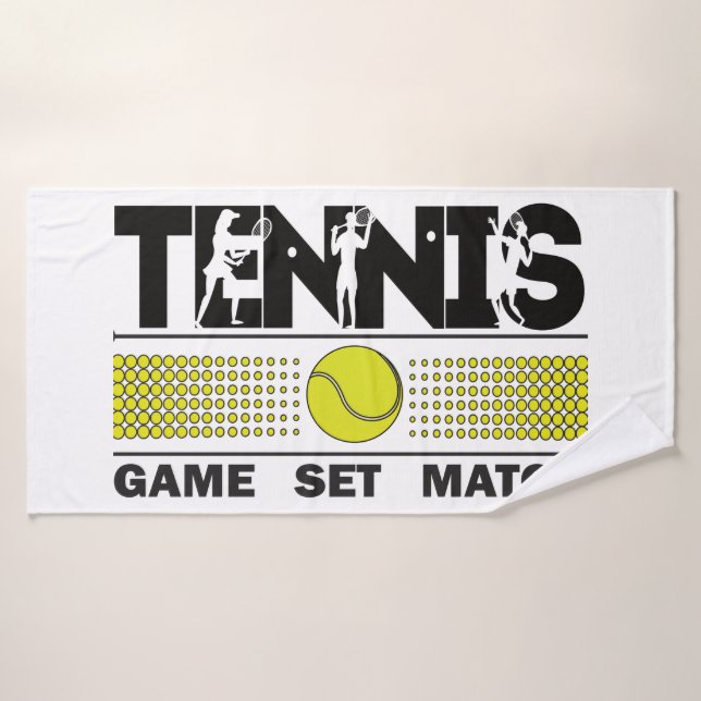 Tennis - Game Set Match  Bath Towel (Bath Towel)