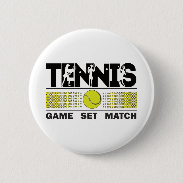 Tennis Game Set Match Button (Front)
