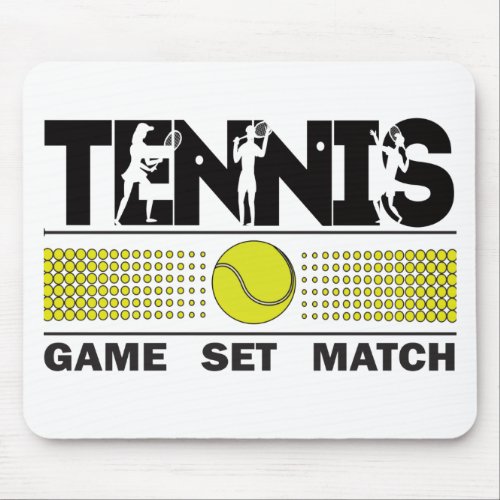 Tennis Game Set Match Mouse Pad