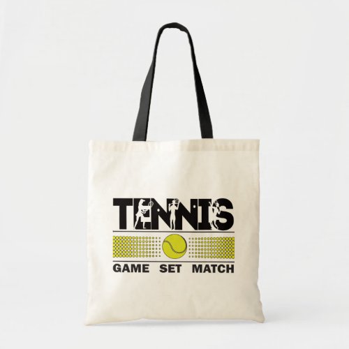 Tennis Game Set Match Tote Bag