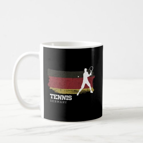 Tennis Germany Flag Team Tennis Player Tennis Coffee Mug