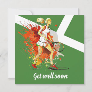 Tennis Get Well Soon  Card