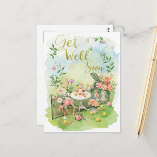 Tennis Get Well Soon  Postcard