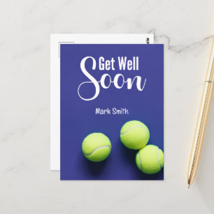 Tennis Get Well Soon Postcard