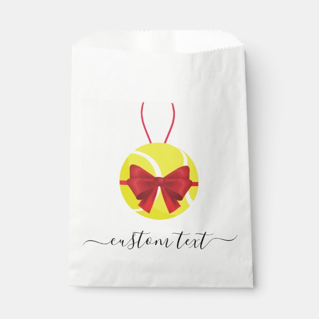 Tennis Gift Ball Christmas Party Custom Text Sport Favor Bag (Front)