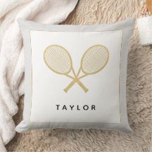 Tennis Gift Chic Gold Gray Black Custom Name