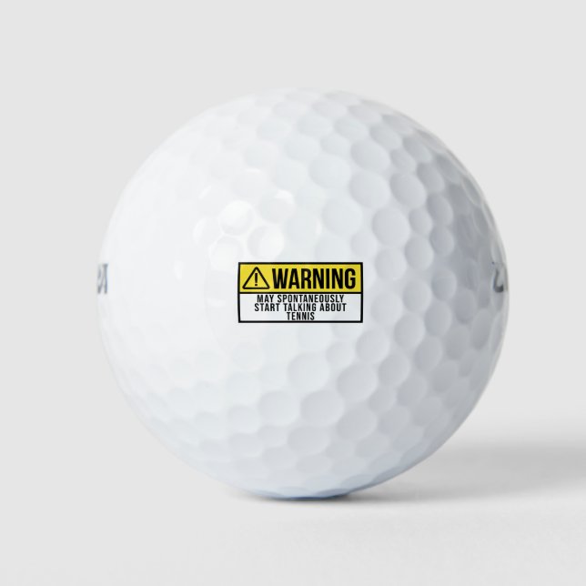 Tennis Gift - Tennis Player Funny Saying Golf Balls (Front)