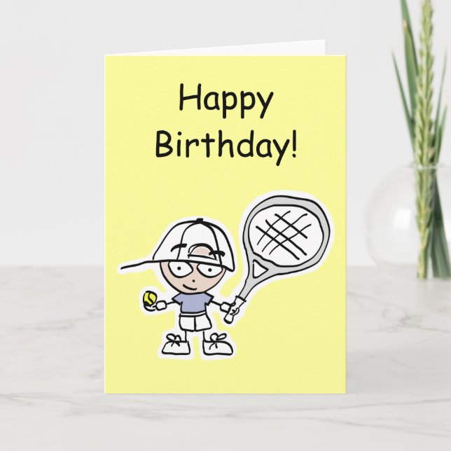 Tennis Gifts & Cards for special tennis players (Front)