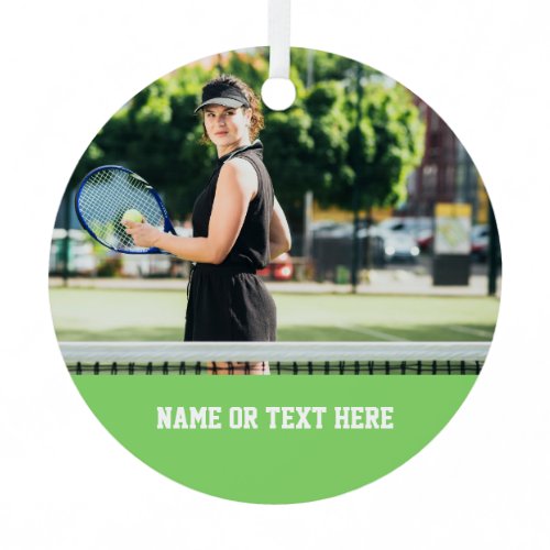 Tennis Gifts For Her Teen Girls Women Player Photo Metal Ornament
