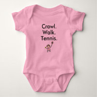 Tennis Girl Pink Baby Bodysuit with Tutu