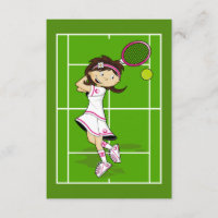 Tennis Girl RSVP Card