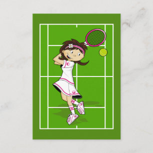 Tennis Girl RSVP Card