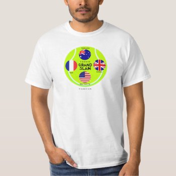 Tennis Grand Slam T-shirt 3 by pixibition at Zazzle