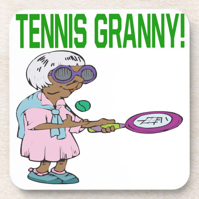 Tennis Granny Beverage Coaster (Front)